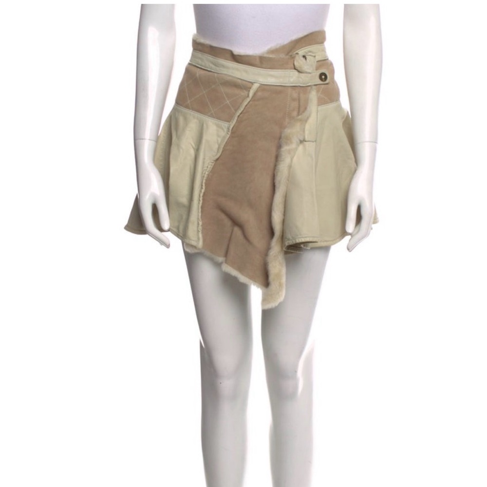 Just Cavalli Beige and Cream Mini Skirt